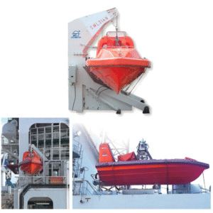 Platform rescue boat crane