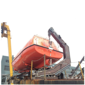 Hydraulic gravity davit