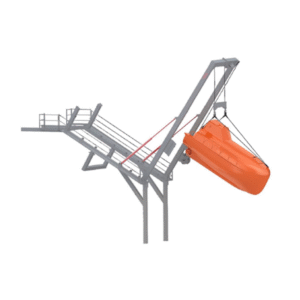 Free-fall lifeboat launching device