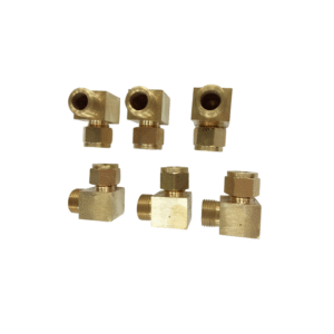 Brass right angle pneumatic connector