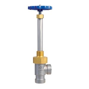 Low temperature angle shut-off valve