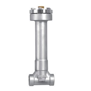 Low-temperature vacuum jacketed lift check valve