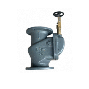 Cast steel angle vertical storm valve with hand wheel