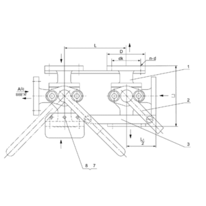 Bronze flange double chain ball valve